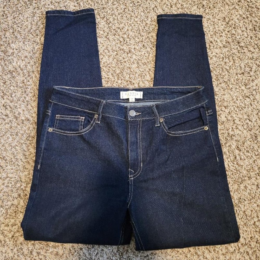 Harper Heritage Dark Wash Mid Rise Skinny Jeans